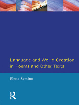 cover image of Language and World Creation in Poems and Other Texts